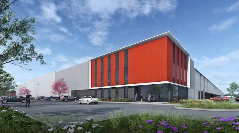 This is a rendering of The Cubes at Locust Grove, a 500,220 square-foot speculative industrial development located at 600 Price Drive in Locust Grove. GreenBox Systems LLC announced its automated warehouse project at a sister "the Cubes" industrial park in Butts County.