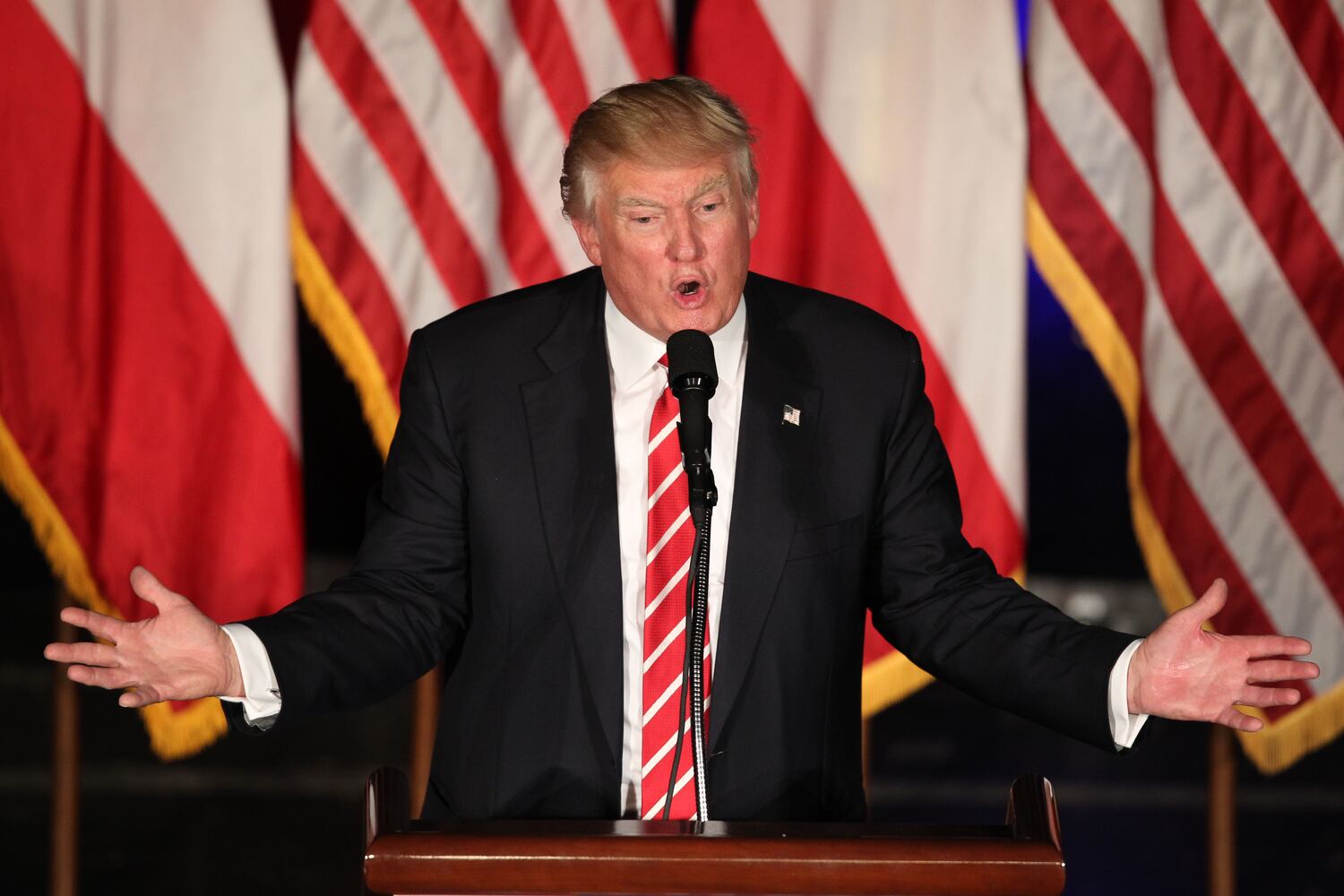 The scene: Donald Trump visits Atlanta