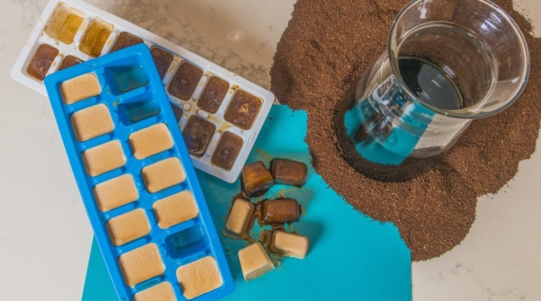 Freeze cold-brew coffee in an ice cube tray and use for iced coffee drinks. (Roy Inman/Kansas City Star/TNS)