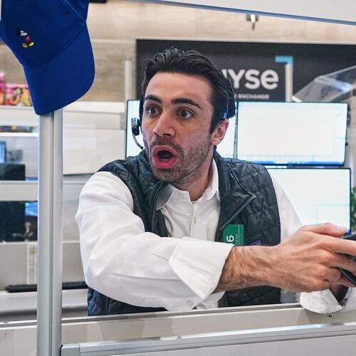 Options trader Paul Magnesio works on the floor of the New York Stock Exchange, Thursday, June 25, 2026. (AP Photo/Richard Drew)