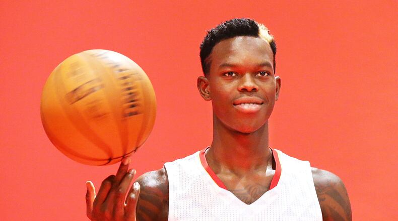 Hawks guard Dennis Schroder poses for a portrait during Hawks media day on Monday, Sept. 26, 2016, in Atlanta. Curtis Compton /ccompton@ajc.com