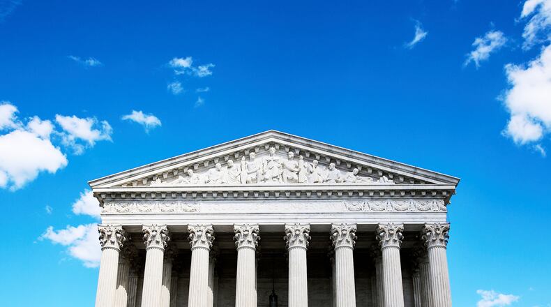The Supreme Court is seen, Thursday, April 30, 2026, in Washington. (AP Photo/Jacquelyn Martin)