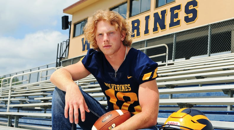 Brock Vandagriff, a senior quarterback at Prince Avenue Christian School, poses for a photo on Thursday, August 6, 2020, at Prince Avenue Christian School in Bogart, Georgia. Vandagriff, a University of Georgia commit, is one of the top 11 high school senior recruits in the state of Georgia for 2020. CHRISTINA MATACOTTA FOR THE ATLANTA JOURNAL-CONSTITUTION.
