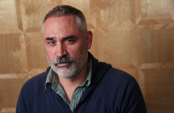 Alex Garland, the co-writer and co-director of the film "Warfare," poses for a portrait at the London Hotel, Friday, March 28, 2025, in West Hollywood, Calif. (AP Photo/Chris Pizzello)