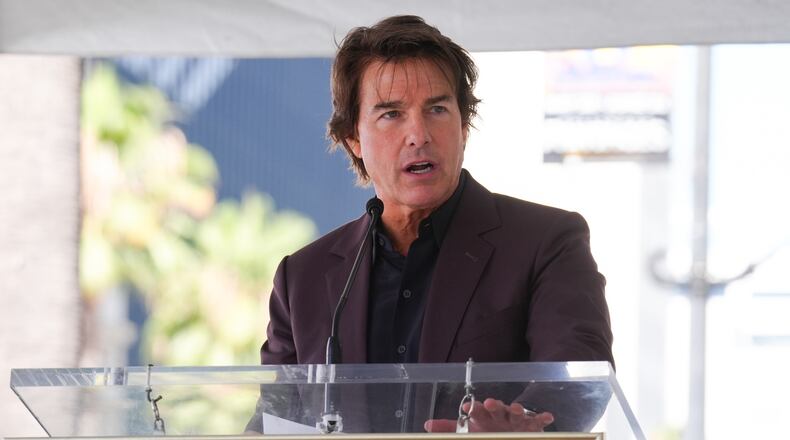 FILE - Tom Cruise speaks during a ceremony honoring David Beckham with a star on the Hollywood Walk of Fame on June 12, 2026, in Los Angeles. (AP Photo/Chris Pizzello, File)