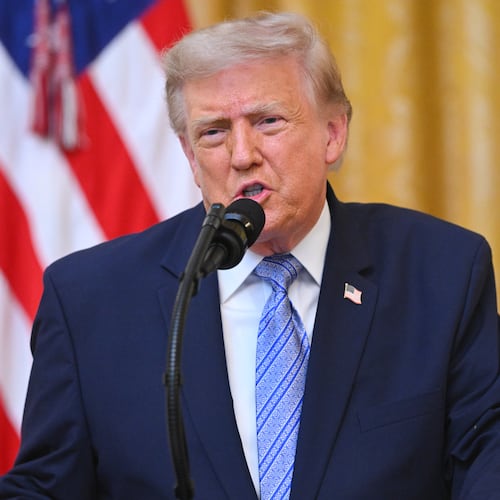 President Donald Trump speaks in the East Room of the White House, Thursday, July 16, 2026, in Washington. (Saul Loeb/Pool via AP)