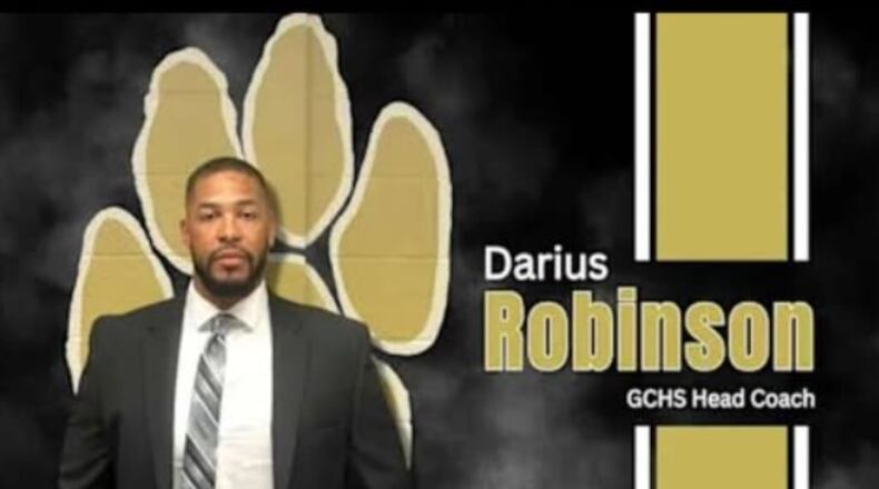 Darius Robinson was relieved of coaching duties after his arrest, the Greene County School District said. (Courtesy of Greene County Schools)