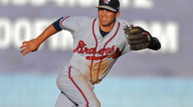 Jose Peraza, projected as the Braves' leadoff hitter and second baseman in the not-too-distant future, is their top prospect and one of six Braves prospects in Keith Law's Top 100 on ESPN.com. (AP photo)