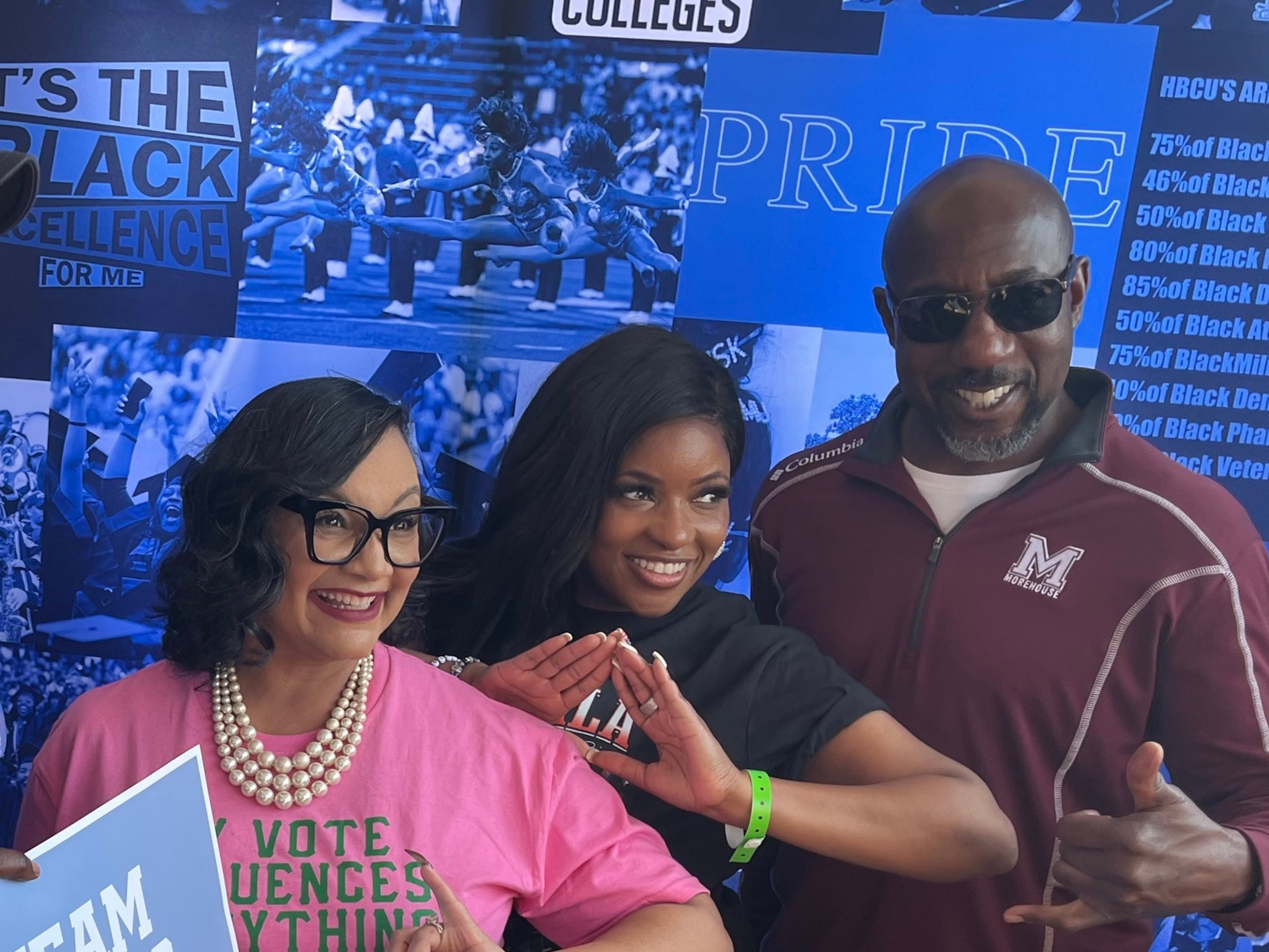 (Left to right): U.S. Reps. Nikema Williams and Jasmine Crockett, and U.S. Sen. Raphael Warnock attended an event in Atlanta last year. (Tia Mitchell/AJC)