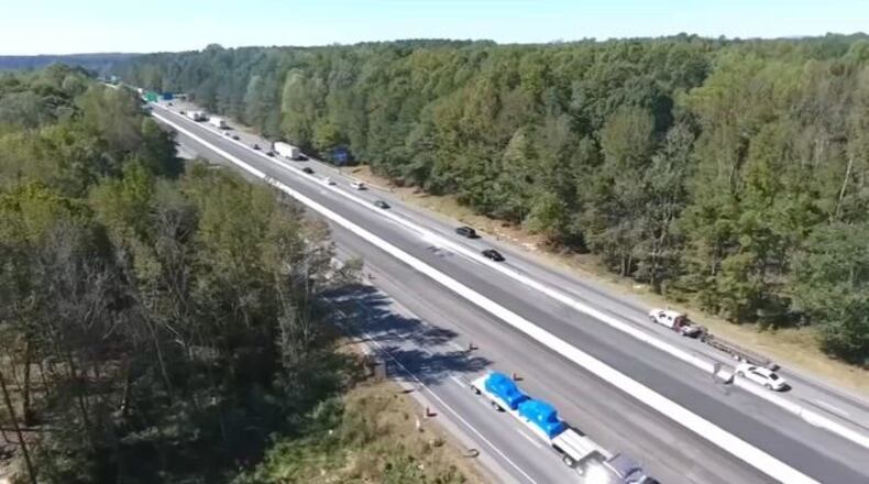 <p>NewsDrone 2 flew over Sugarloaf Parkway in Gwinnett County. </p>