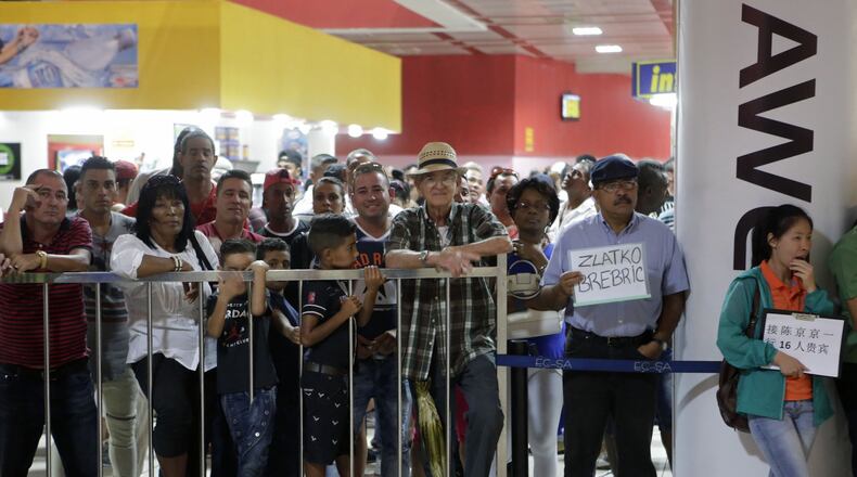 A crowd waits for arriving passengers to clear through customs at Jose Marti International Airport in Havana. Delta launched its first scheduled airline flights to Cuba on Dec. 1, a key milestone in the U.S. opening to Cuba. The Dec. 1 launch of the Atlanta-Havana route opens local travel to Cuba. BOB ANDRES /BANDRES@AJC.COM