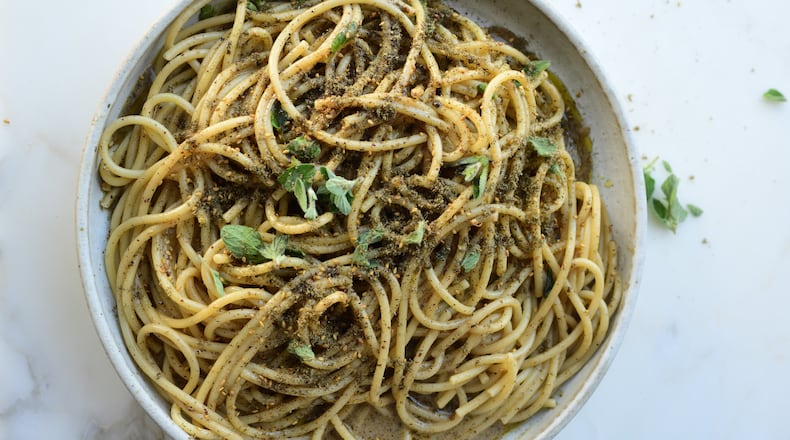 Za’atar Cacio e Pepe from "Ottolenghi Flavor" by Yotam Ottolenghi and Ixta Belfrage (Ten Speed Press, 2020). Courtesy of Jonathan Lovekin