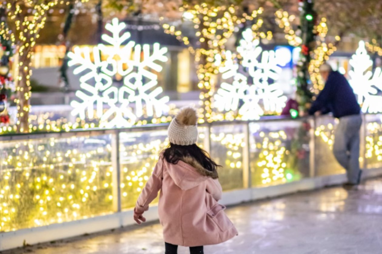 Skate the Station, an outdoor holiday ice skating rink, is open at Atlantic Station in Atlanta through Jan. 19. (Courtesy of Atlantic Station 2022)
