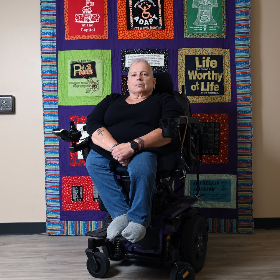 Rebecca Ramage-Tuttle, assistant director of the Statewide Independent Living Council of Georgia, says the the DOE rule change is “a slippery slope” for civil rights. (Hyosub Shin/AJC)