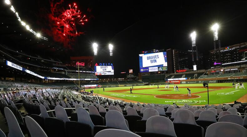 The only "fans" at Braves games at Truist Park in 2020 were of the cardboard variety.