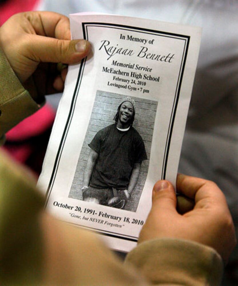Rajaan Bennett memorial service