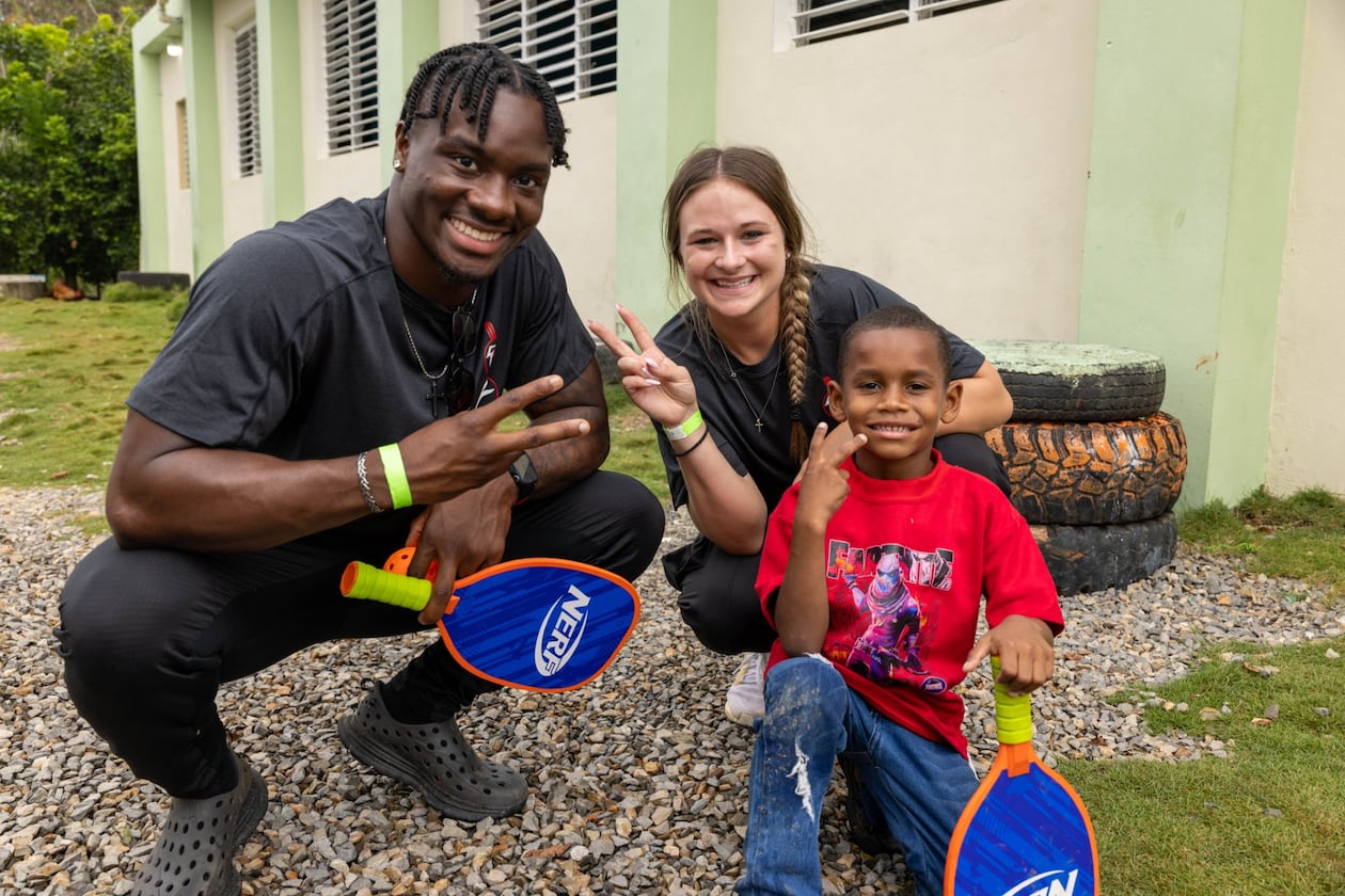 Nathan Carter of the Falcons recently visited the Dominican Republic as part of a trip with Compassion International. (Nathan Carter/Access Atlanta)