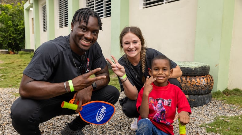 Nathan Carter of the Falcons recently visited the Dominican Republic as part of a trip with Compassion International. (Nathan Carter/Access Atlanta)