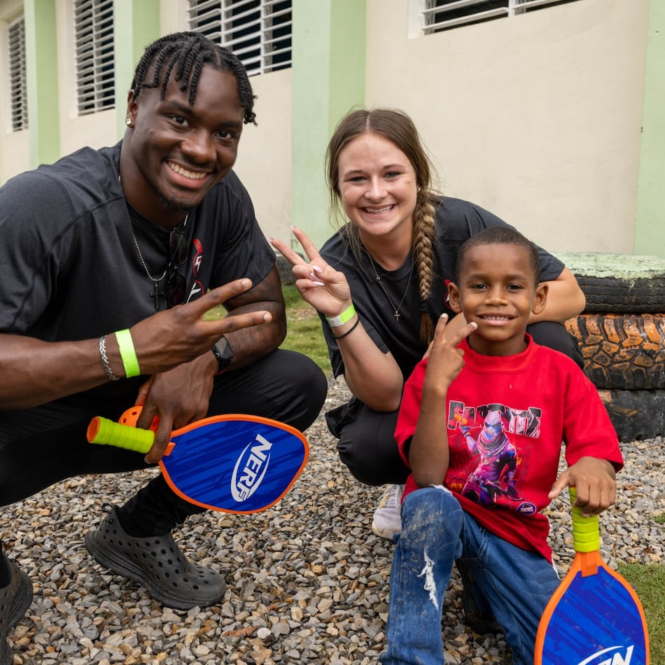 Nathan Carter of the Falcons recently visited the Dominican Republic as part of a trip with Compassion International. (Nathan Carter/Access Atlanta)
