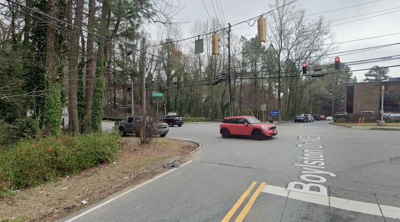 Sandy Springs is in the process of applying for a 2022 Georgia Transportation Infrastructure Bank Program grant for the Boylston at Hammond Intersection and Streetscape Project. GOOGLE MAPS