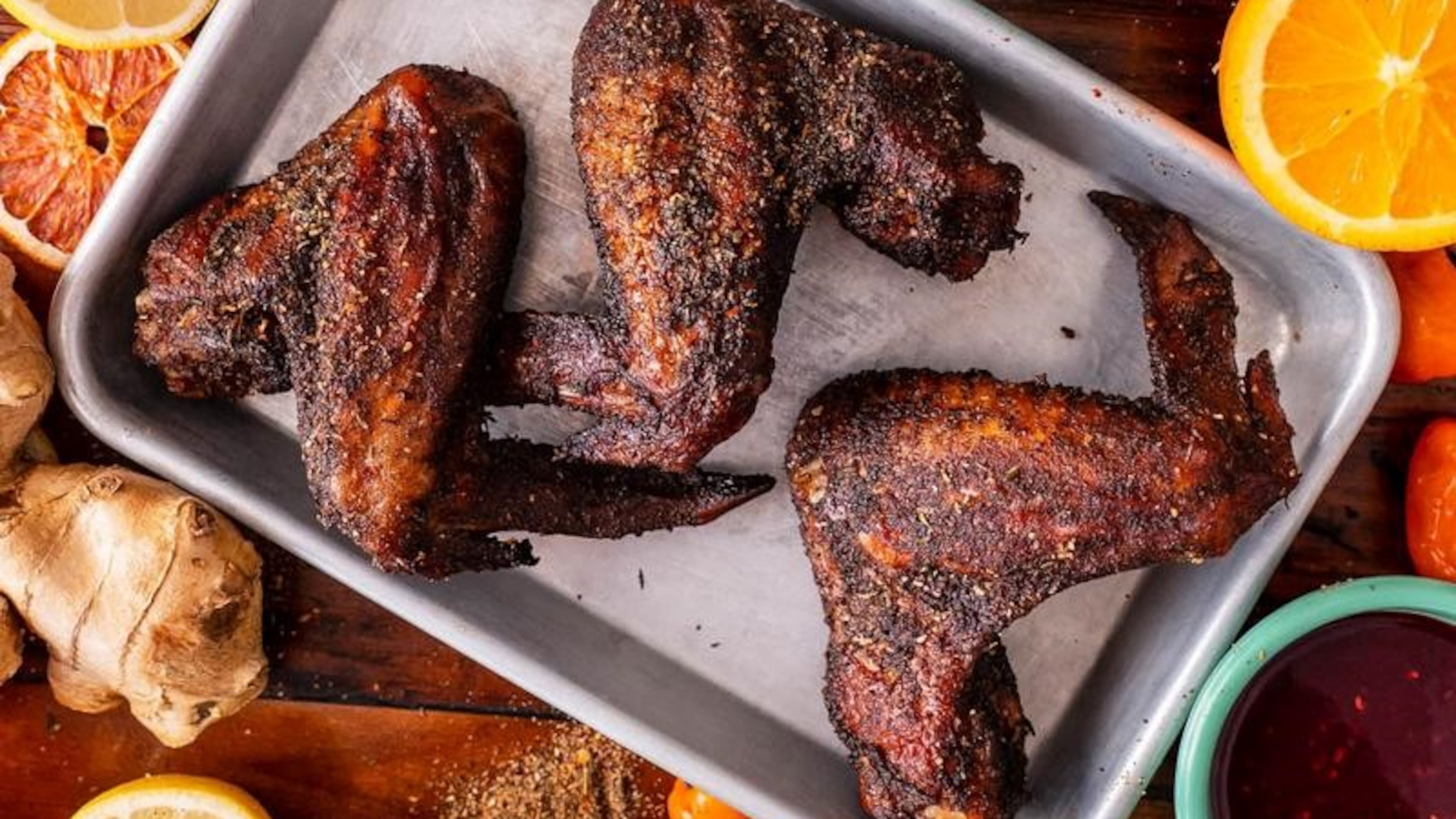 For National Chicken Wing Day on Tuesday, Wylie & Rum in Atlanta offers a wing sampler pack that allows customers to order a dozen wings with up to four different flavors. (Courtesy of Wylie & Rum)
