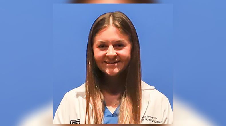 Laken Riley is shown in this August 2023 photo from the White Coat Ceremony for Augusta University's College of Nursing, where she was a student. (Courtesy of Augusta University)