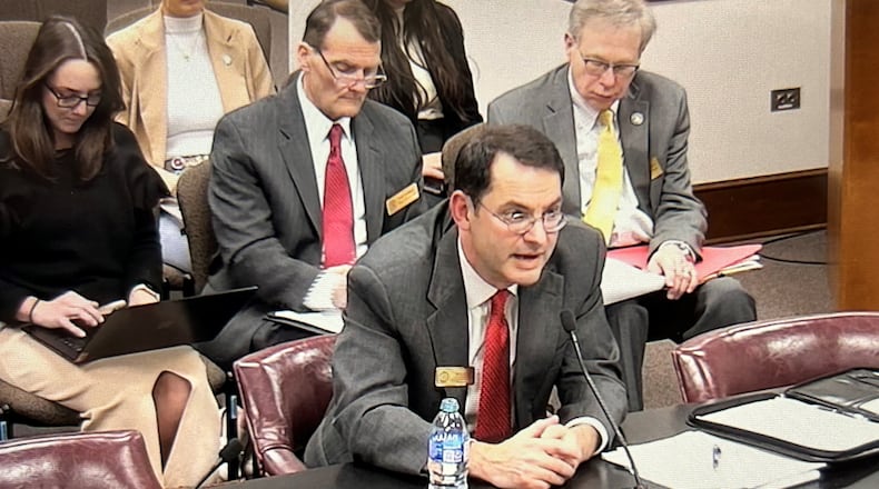 Oscar "Bo" Fears, a deputy commissioner for the Georgia Department of Banking and Finance, testified Wednesday, March 21, 2023, before a state Senate committee about the health of the state's banking industry.
