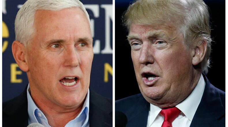Indiana Gov. Mike Pence and Donald Trump
