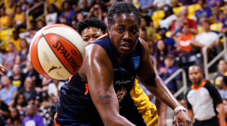 Shekinna Stricklen averaged 8.8 points for the Connecticut Sun during the 2019 playoffs.