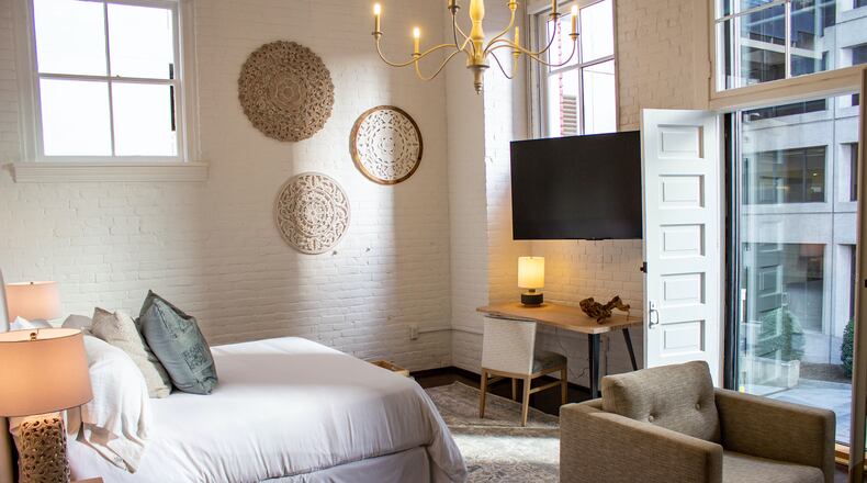 TXTUR furniture designer and maker designed the guest rooms at Fire Station One in Roanoke, Virginia.
(Courtesy of Visit Virginia’s Blue Ridge)