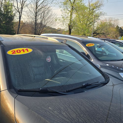 Used cars parked in the sales lot at an independent dealership in Chattanooga, Tennessee, on March 23, 2026. (Chris Hardesty/Cox Automotive)