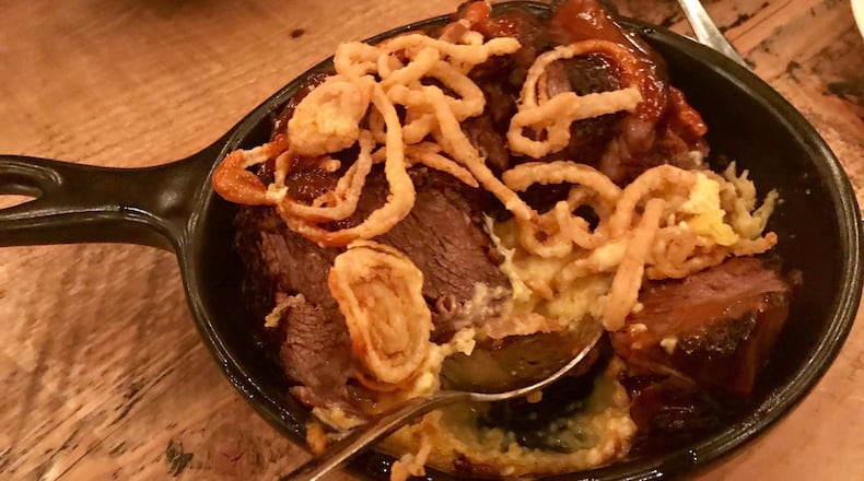 Braised barbecue short ribs are among the main dishes on the menu at Barnwood, the farm-to-table restaurant at Great Wolf Lodge Georgia. LIGAYA FIGUERAS / LFIGUERAS@AJC.COM