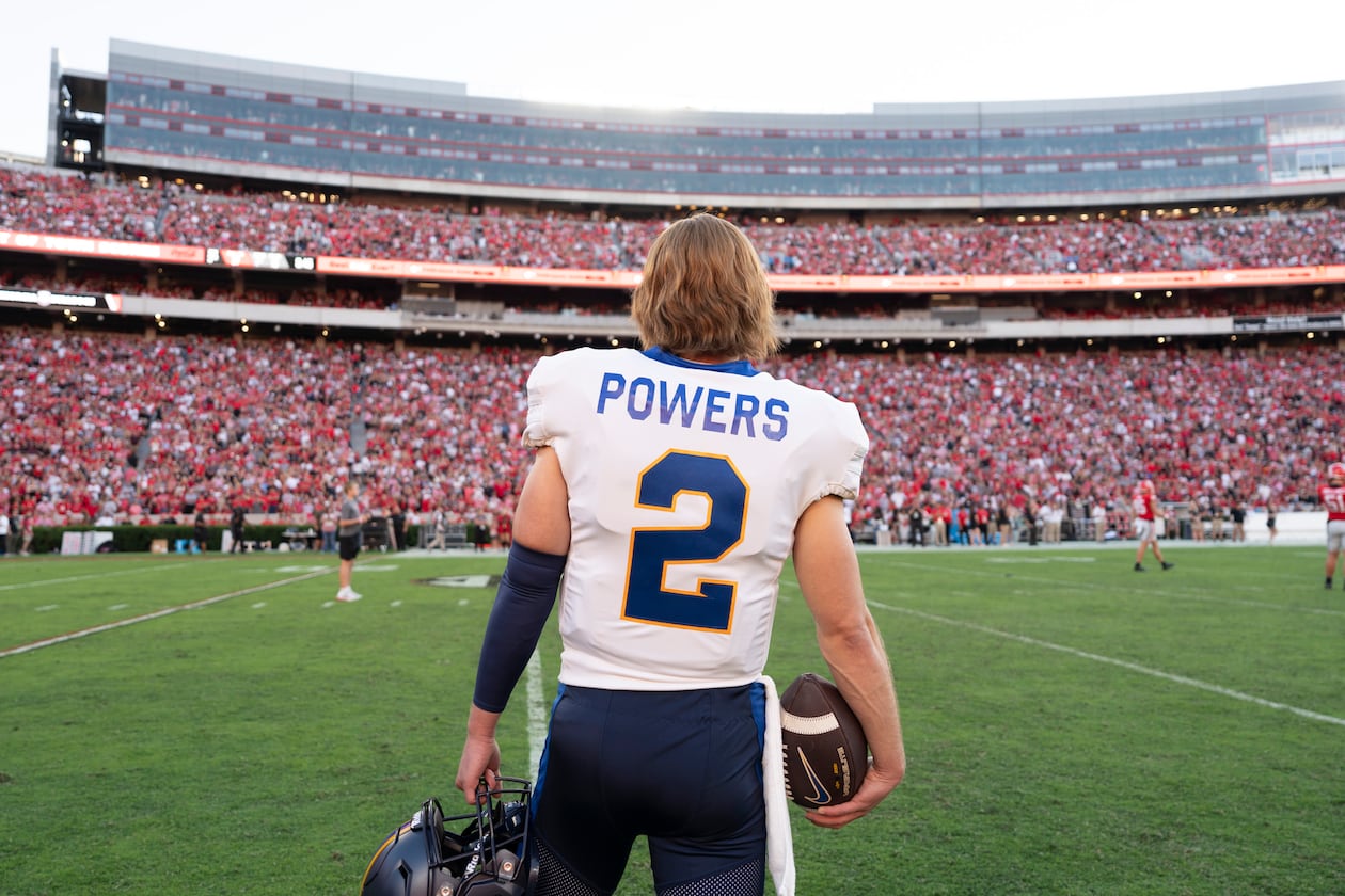 Season 2 of Hulu's series "Chad Powers" starring Glen Powell began production in metro Atlanta in January. (Courtesy of Daniel Delgado Jr./Disney)