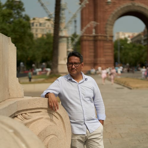 Juan Carlos Arce, human rights defender and refugee from Nicaragua, poses for a photo in Barcelona, Spain, Friday, July 24, 2026. (AP Photo/Renata Brito)