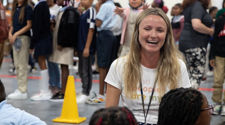 Jenifer Mitacek, a second grade teacher at Argyle Elementary School, was named Cobb's teacher of the year.
