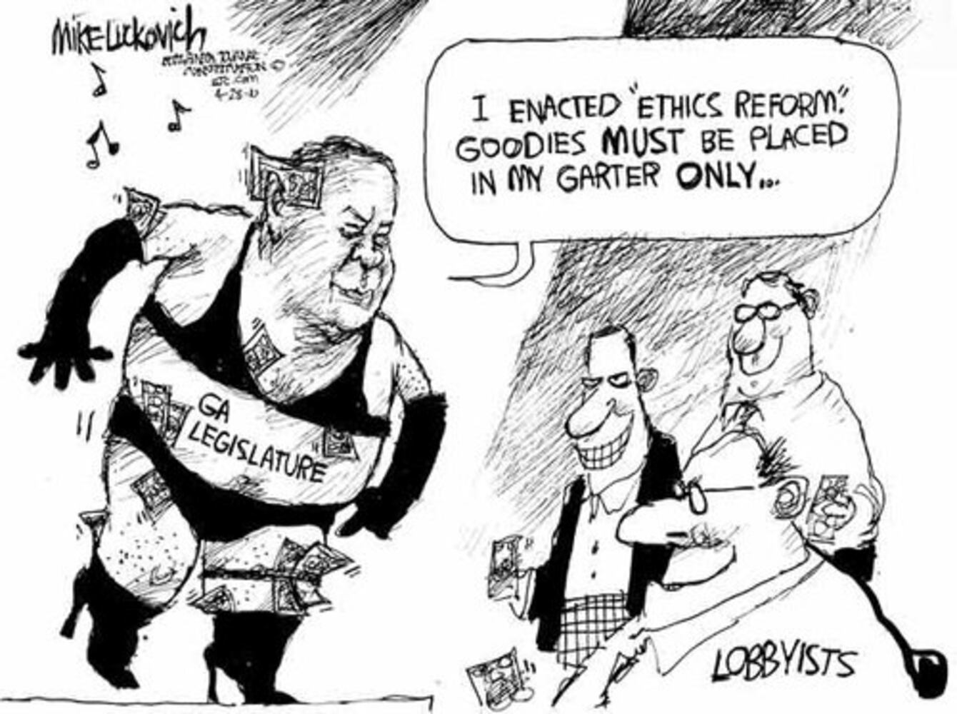 Mile Luckovich cartoons for April 2010