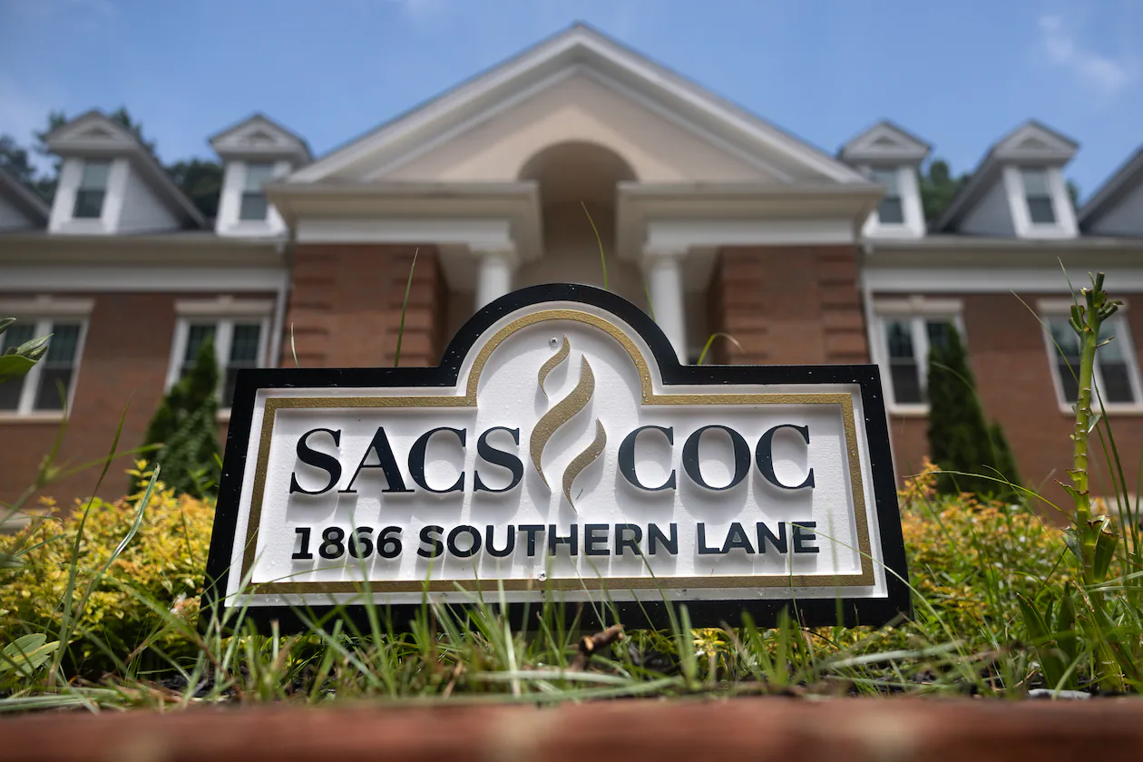A view of the Southern Association of Colleges and Schools in Decatur on July 27, 2026. The college accreditor is changing its name to The Commission on Colleges and Universities. (Arvin Temkar/AJC)