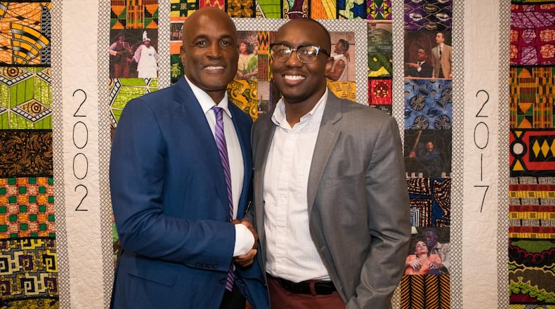 Kenny Leon (left) is handing over the reins to the theater company he co-founded 16 years ago. Playwright and actor Jamil Jude (right) will become the new artistic director of True Colors, and Leon will become artistic director emeritus. CONTRIBUTED BY KENNY LEON’S TRUE COLORS THEATRE COMPANY