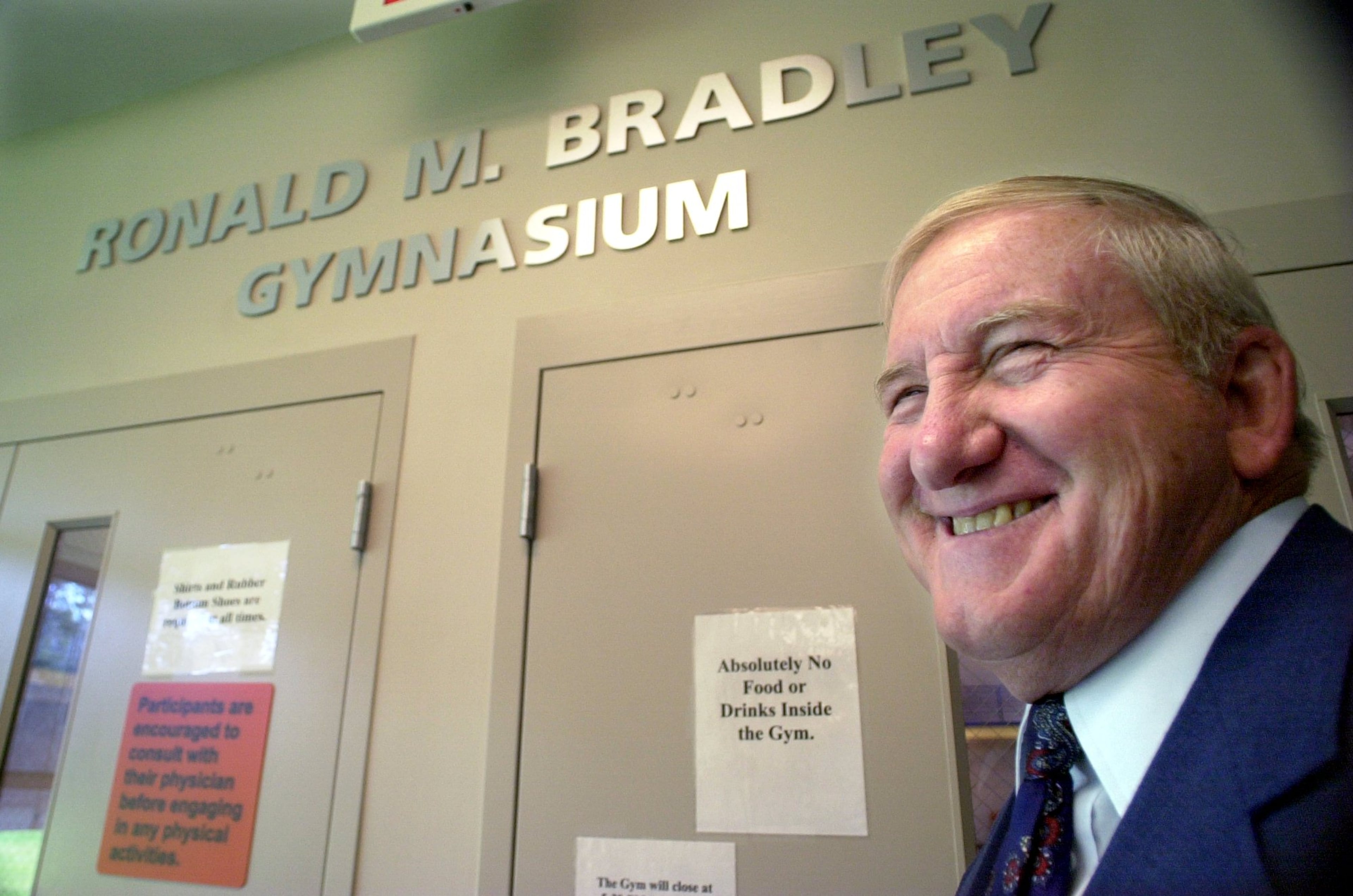 Ronald Bradley, then 65, was all smiles as he toured his namesake, the Ronald M. Bradley Gymnasium at Turner Lake Park in Newton County on Friday, Jan. 7, 2000. The gymnasium was dedicated in Bradley's honor for his contributions to the regions basketball programs in the 1960s and 70s. (Curtis Compton/AJC)