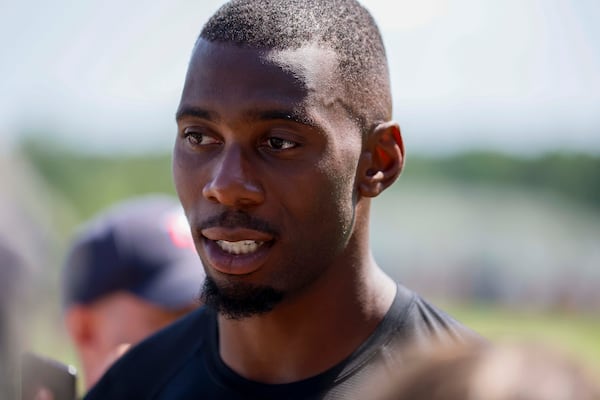 Falcons tight end Kyle Pitts produced 928 yards on 88 catches with five touchdowns in 2025, becoming the No. 2 pass-catcher for a team that didn’t have a good No. 2 wide receiver. (Miguel Martinez/AJC 2025)