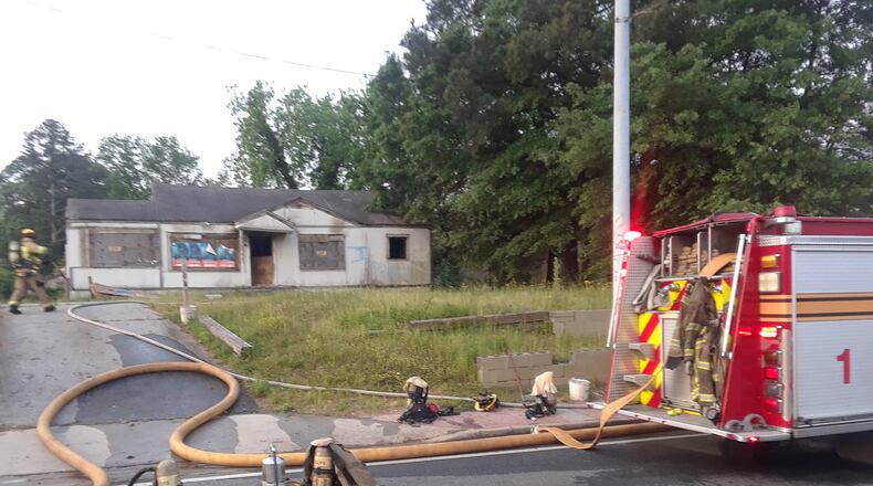 A vacant home on Buford Highway caught fire on Monday morning, Gwinnett County Fire and Emergency Services said.a
