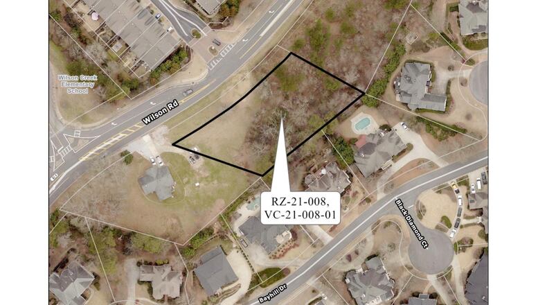 Johns Creek has approved a plan to build two new single-family residential detached homes on Wilson Road. (Courtesy City of Johns Creek)