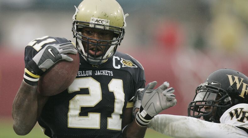 Georgia Tech's Calvin Johnson still holds receiving records at the Atlanta school.