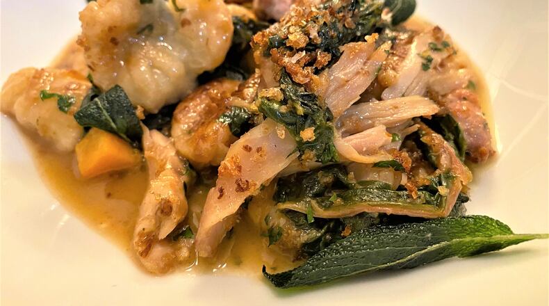 The Chastain is a chef-driven farm to table restaurant from executive chef Christopher Grossman with pastry chef Christian Castillo. It’s Grossman’s vision of a new American menu that invites mixing, matching and sharing — or sometimes fighting over — elevated comfort food. (Ligaya Figueras/AJC)