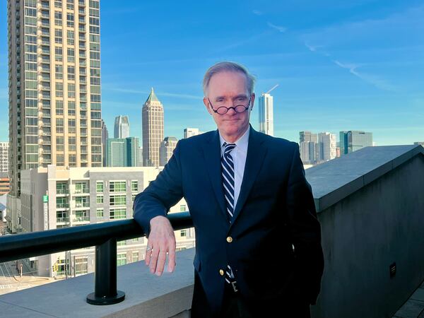 Rodney Mims Cook Jr., the newly installed chairman of the U.S. Commission of Fine Arts, stands at the top of Atlanta's Millennium Gate Museum in February. (Patricia Murphy/AJC)