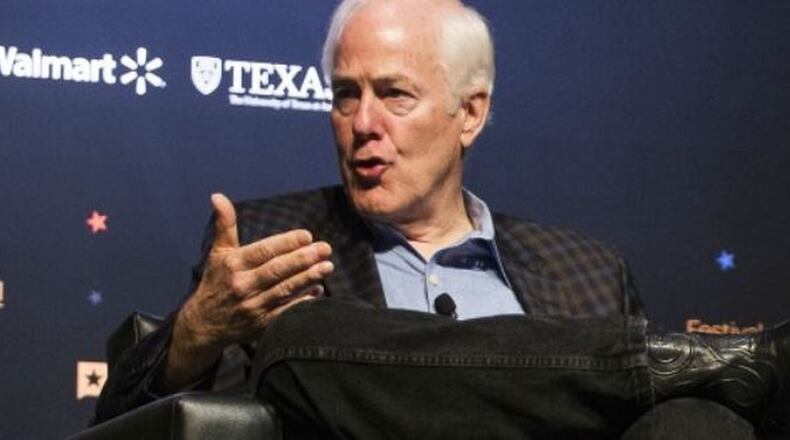 Sen. John Cornyn, R-Texas, shown here speaking at the Texas Tribune Festival on Sept. 24, 2017, wrote a constituent about health insurance premiums spiraling in cost (Nick Wagner, Austin American-Statesman).