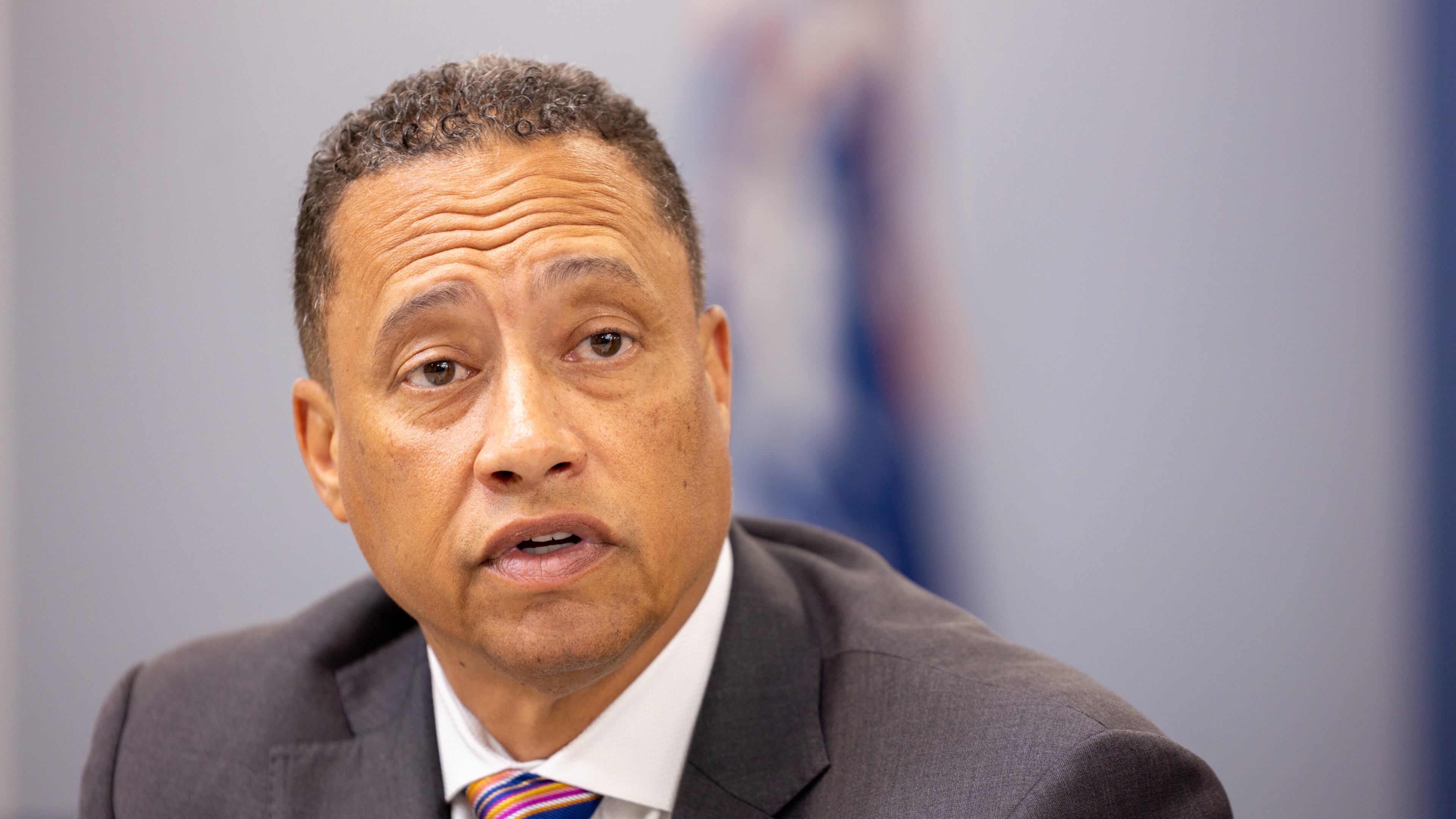 “They were wrong to turn a blind eye to the need for a new jail facility," says Fulton County Sheriff Patrick Labat of the Fulton County commissioners. (Arvin Temkar/AJC 2024)