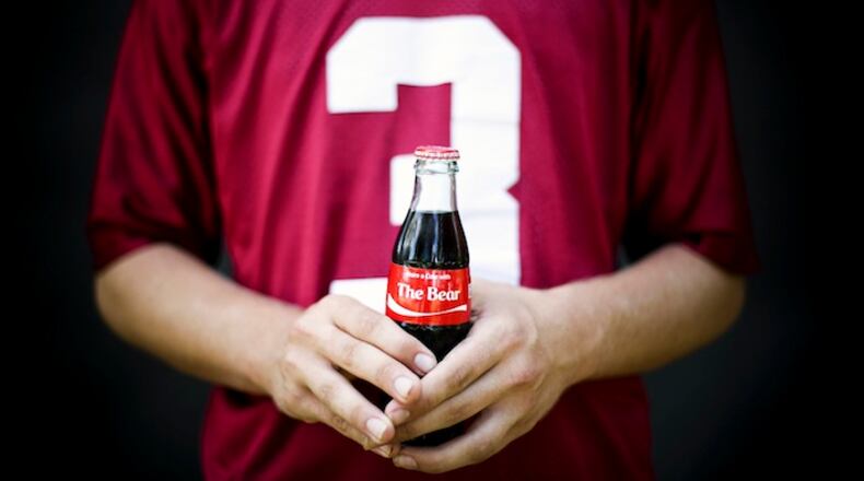 Cody Bryant Hankins, 17, from Olive Branch, Miss., who has missed only one Bear Bryant Namesake Reunion since he was six months old, at the 20th annual gathering behind the Paul W. Bryant Museum in Tuscaloosa, Ala., Sept. 12, 2015. The museum, which hosts the event on the day of each season's home opener, has 602 registered namesakes of the fabled former University of Alabama football coach. (Bryan Meltz/The New York Times)