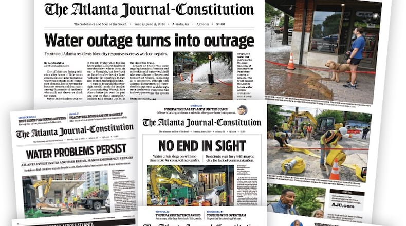 For the past week, as the people of Atlanta navigated geysers on the streets of Midtown and many were forced to boil their drinking water, The Atlanta Journal-Constitution has provided around-the-clock coverage of the developments.