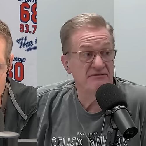 Matt Chernoff (left) and Chuck Oliver have been a team at 93.7/680 The Fan sports talk since 2008 and have been signed for at least two more years. (Courtesy of 680 The Fan)